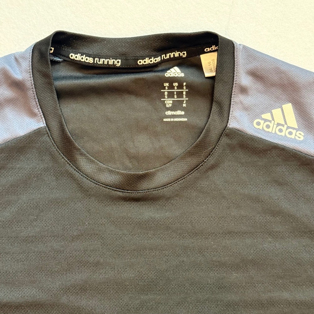 Adidas Response Climalite Running Shirt Mens Small Black Grey Athletic Tee Gym - Picture 4 of 16